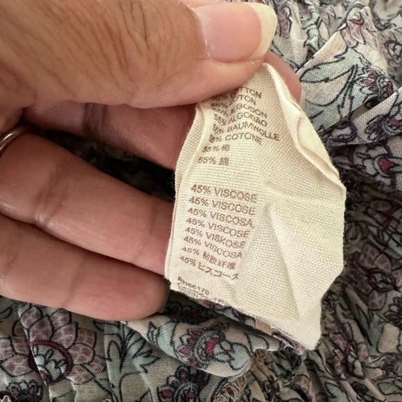 Let Me Be Anthropologie High-Neck Printed Peasant Blouse (T2) - Picture 7 of 10